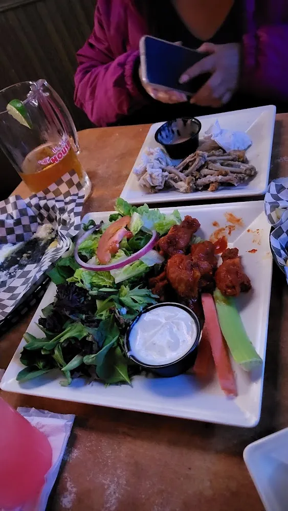 Hot Wings and Salad